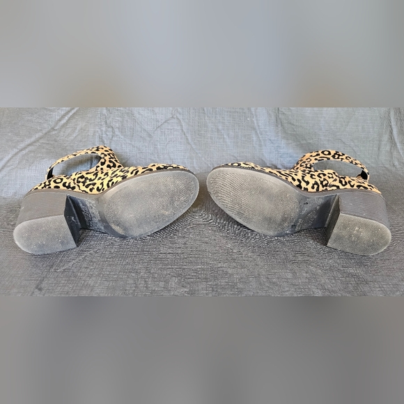 Mix No. 6 Women's Tan/Black Cheetah Microsuede Ankle Boots Size 9 - Picture 6 of 6